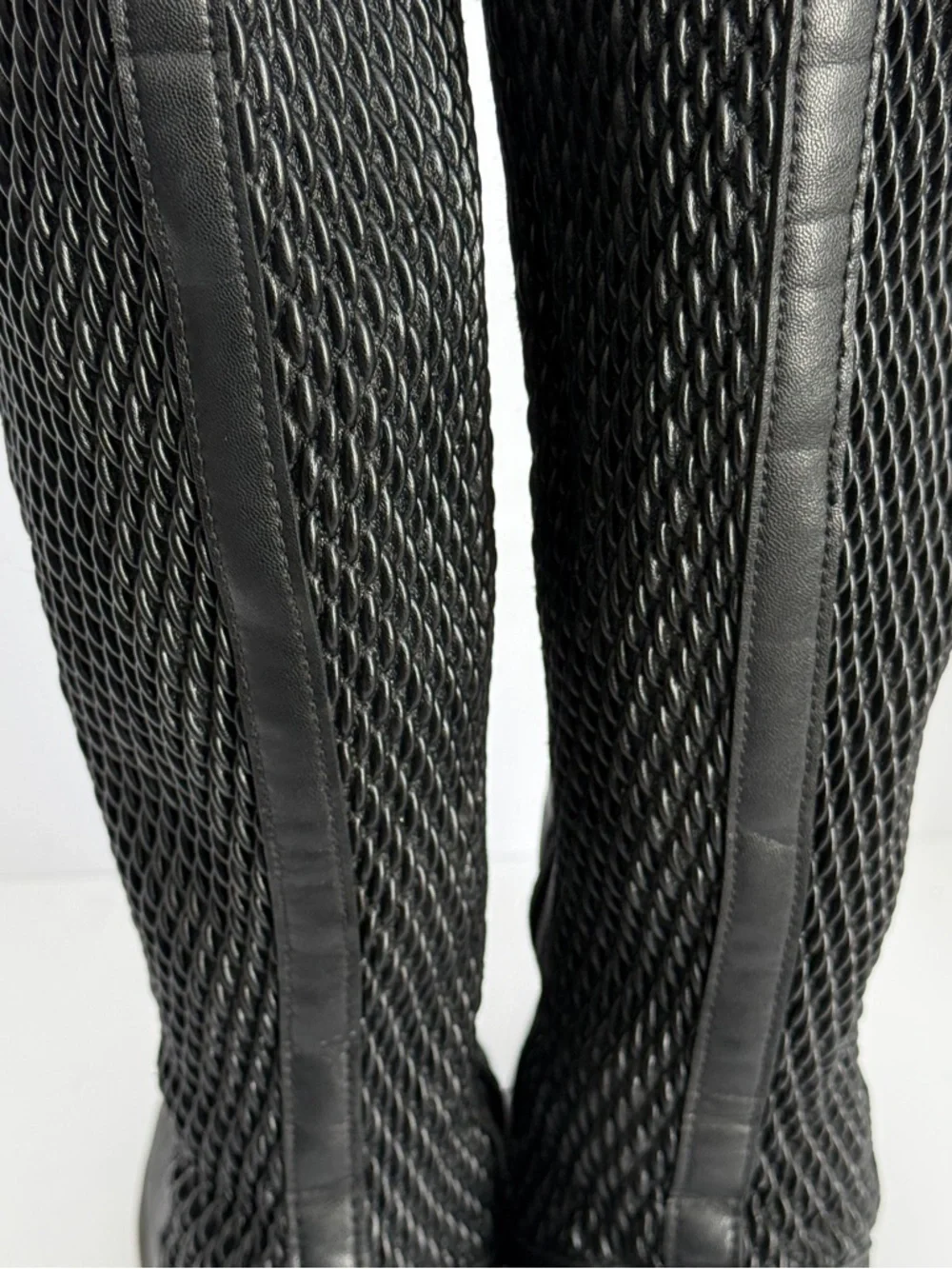 Rieker Women’s Black Leather Knee-High Riding Boots Stretch-Fit Size 8.5